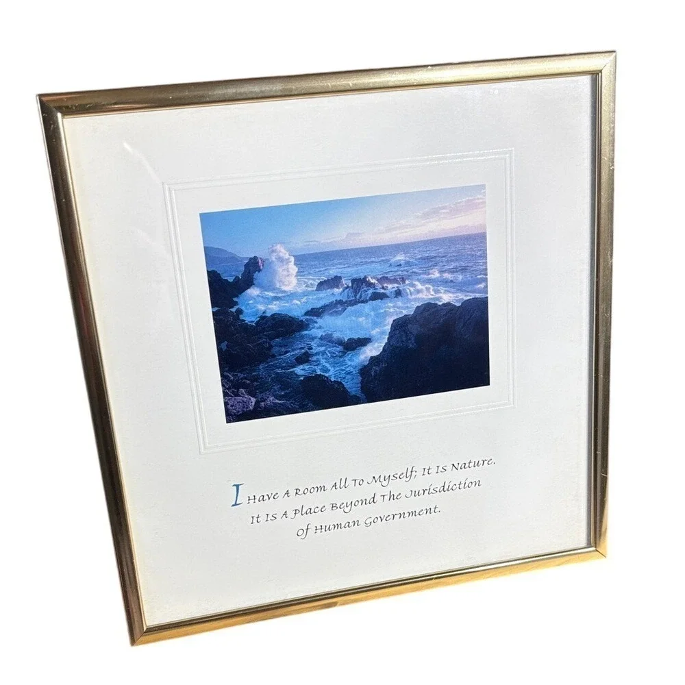 Successories Ocean Waters‎ Nature Metal Framed Desktop Motivational Print GIFT
